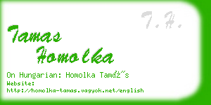 tamas homolka business card